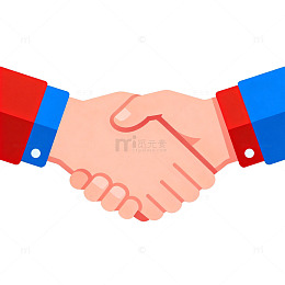 握手合作友好往来