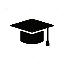 简约学士帽教育图标