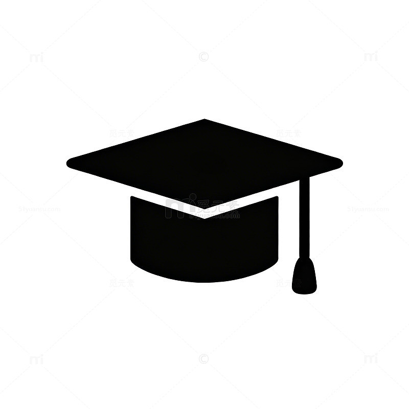 简约学士帽教育图标