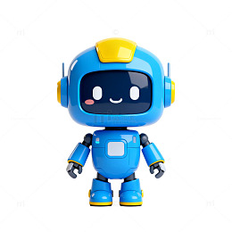 卡通可爱机器人设计素材