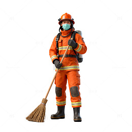 消防员救援场景3D模型