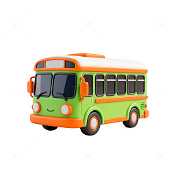 卡通玩具公交车模型