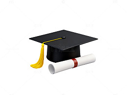 毕业帽与证书图片素材