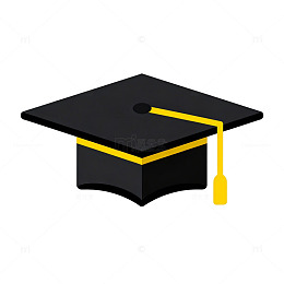 毕业帽图标简约设计