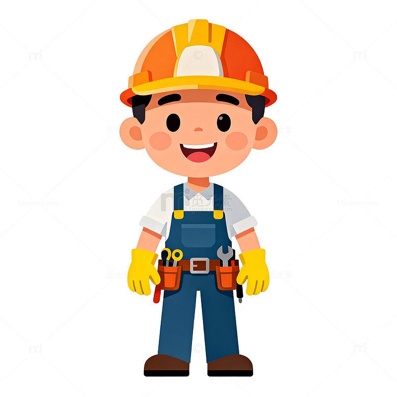 卡通建筑工人形象设计