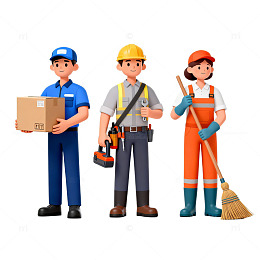 卡通人物职业形象设计素材