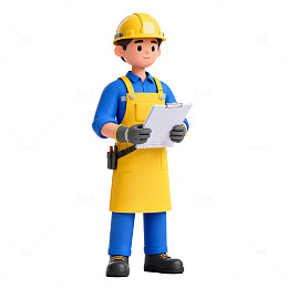 卡通建筑工人形象设计素材