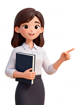 职场女性讲解图像素材