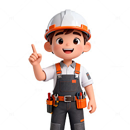 卡通建筑工人形象设计素材