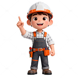 卡通建筑工人形象设计素材