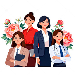 专业女性插画素材