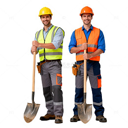 建筑工人工具使用展示图