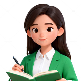 卡通女性学习插画素材