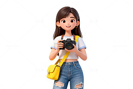 卡通少女形象设计素材