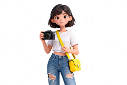 卡通女孩形象设计素材