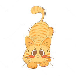 卡通猫咪手绘装饰动物可爱