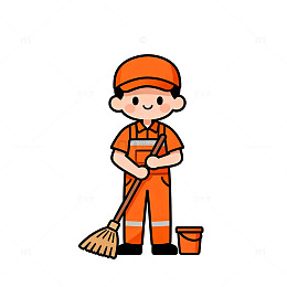 卡通清洁工形象设计素材