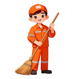卡通清洁工形象设计素材