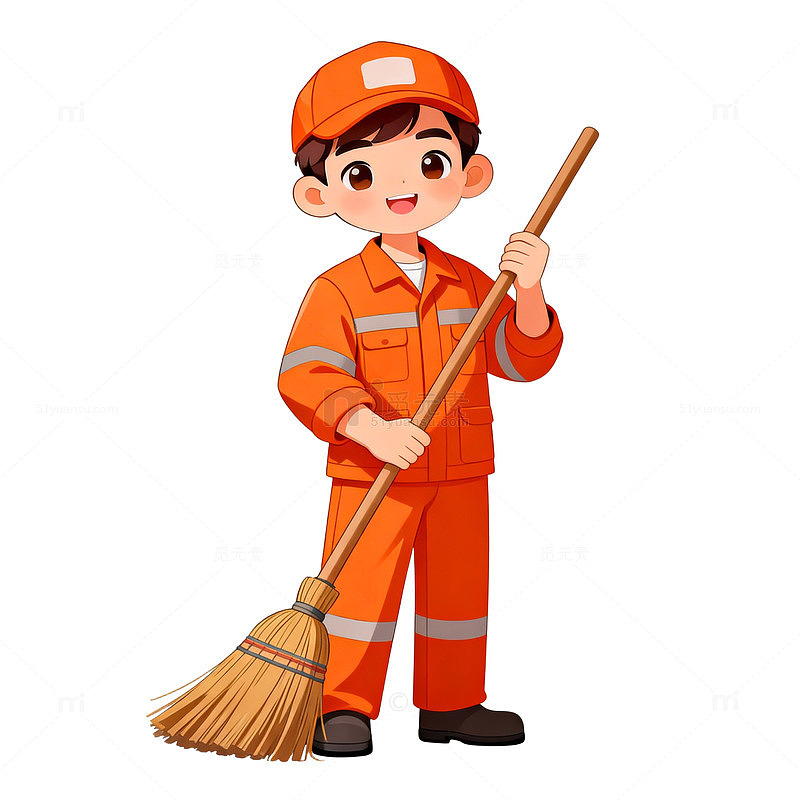 卡通清洁工形象设计素材