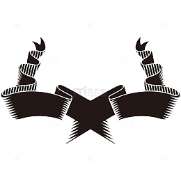 飘带绶带标签标题框