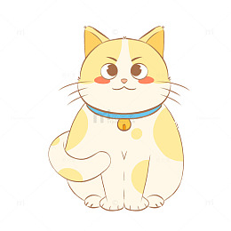 卡通猫咪手绘装饰动物元素