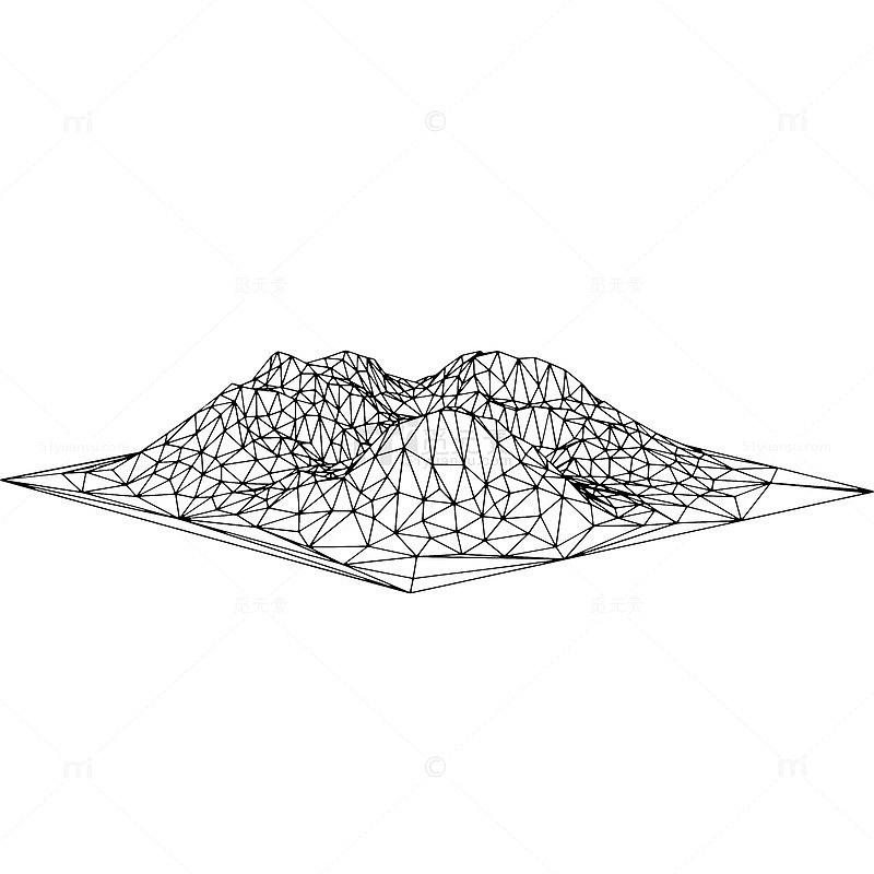 地形矢量线稿