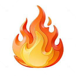 卡通火焰图标设计元素