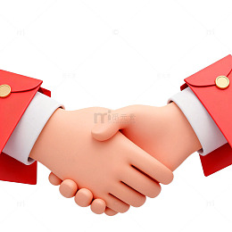 握手合作商务卡通素材