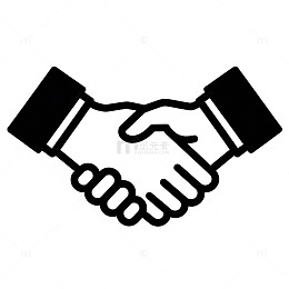 简约风格握手合作图标矢量素材