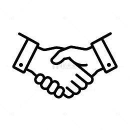 简约握手合作图标设计