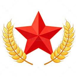 红星麦穗图标设计