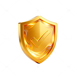 金色盾牌安全保障图标