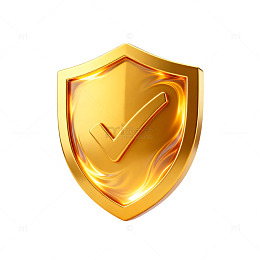 金色盾牌保障图标设计元素