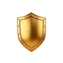 金色盾牌金属质感设计元素