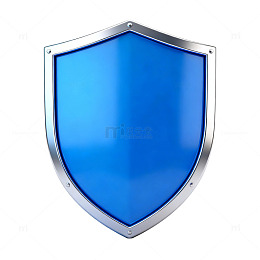 蓝色盾牌图标设计素材