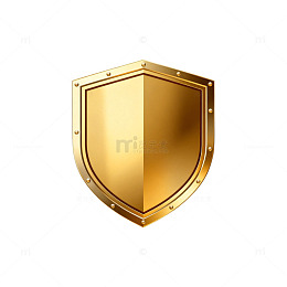 金属质感金色盾牌图标