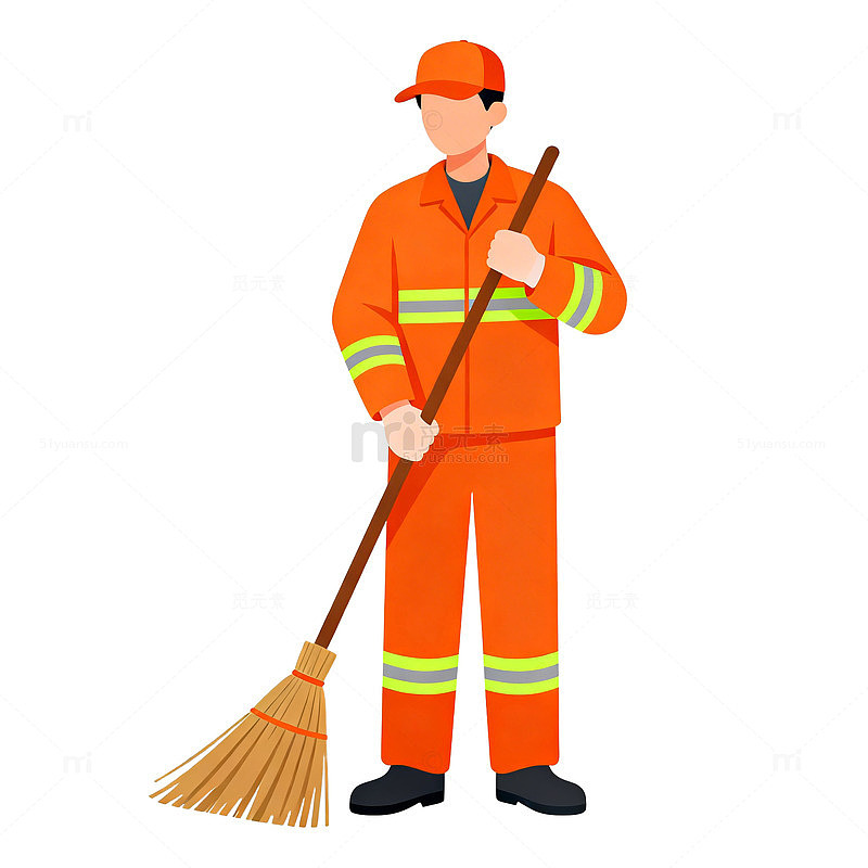 卡通清洁工形象设计图