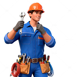 卡通工人形象设计素材