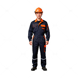 工装制服工人全身照