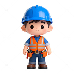 卡通建筑工人形象设计素材