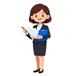 职业女性办公插画