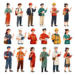 职业人物卡通插画合集