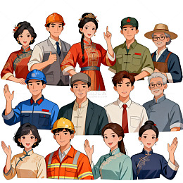 职业人物插画设计素材