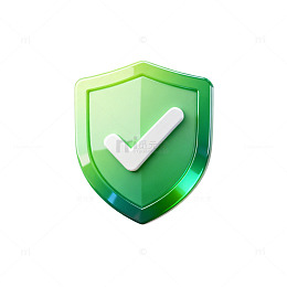 绿色安全盾图标设计
