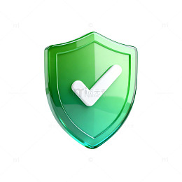 绿色盾牌安全标识图案设计素材