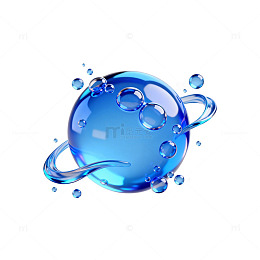 蓝色水泡艺术效果图像