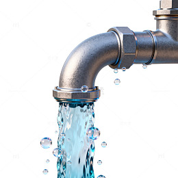 金属水管流水设计素材