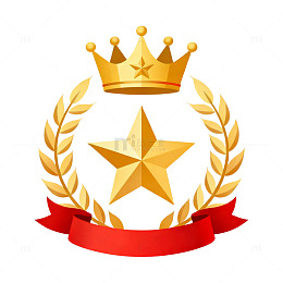 金色奖章荣誉图标设计元素