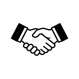 简洁握手图标设计元素