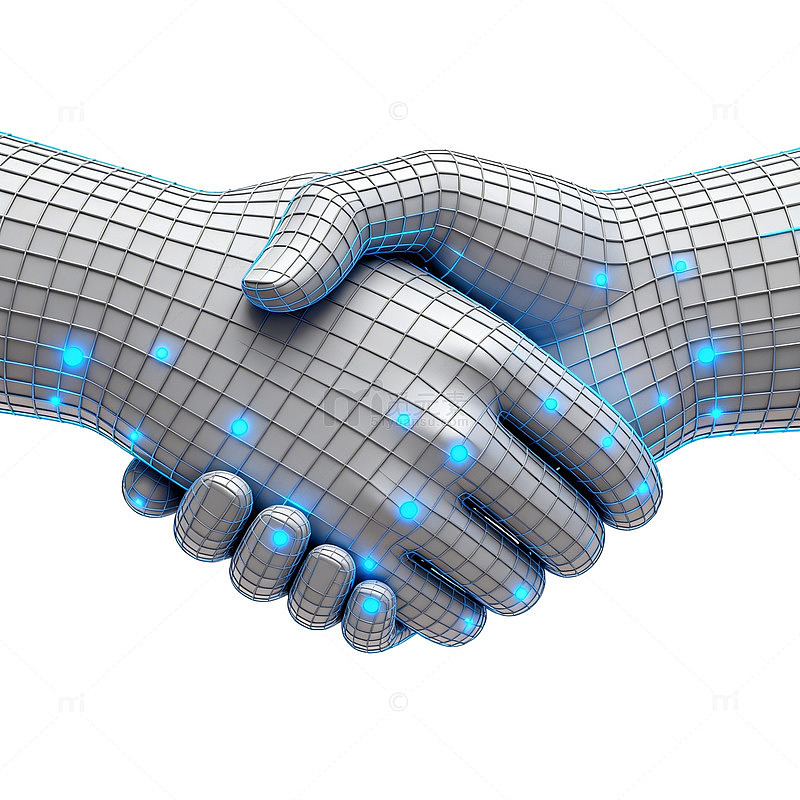 未来科技感握手图